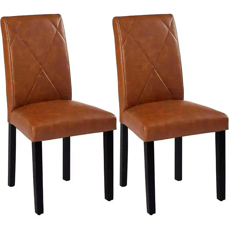 Upholstered High Back Parsons Dining Chairs, Set of 2/4/6, Brown/Beige/Green