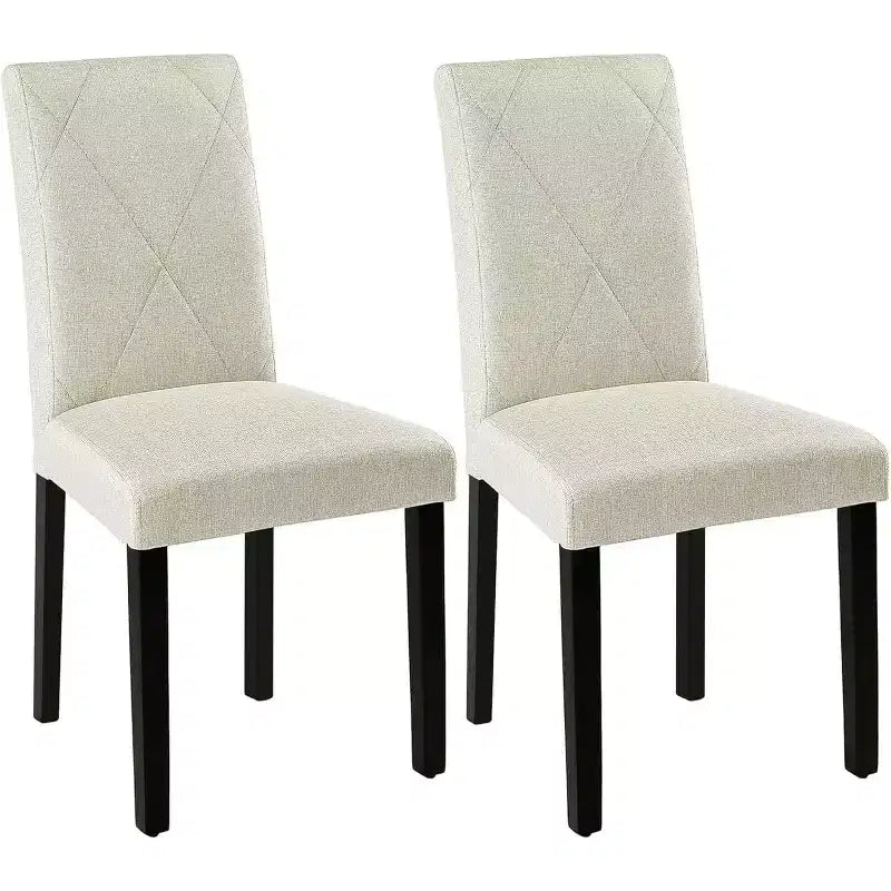 Upholstered High Back Parsons Dining Chairs, Set of 2/4/6, Brown/Beige/Green