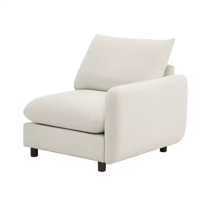 Christopher Knight Home Acker 3 Pieces Modern Upholstered Sectional Sofa Set, White