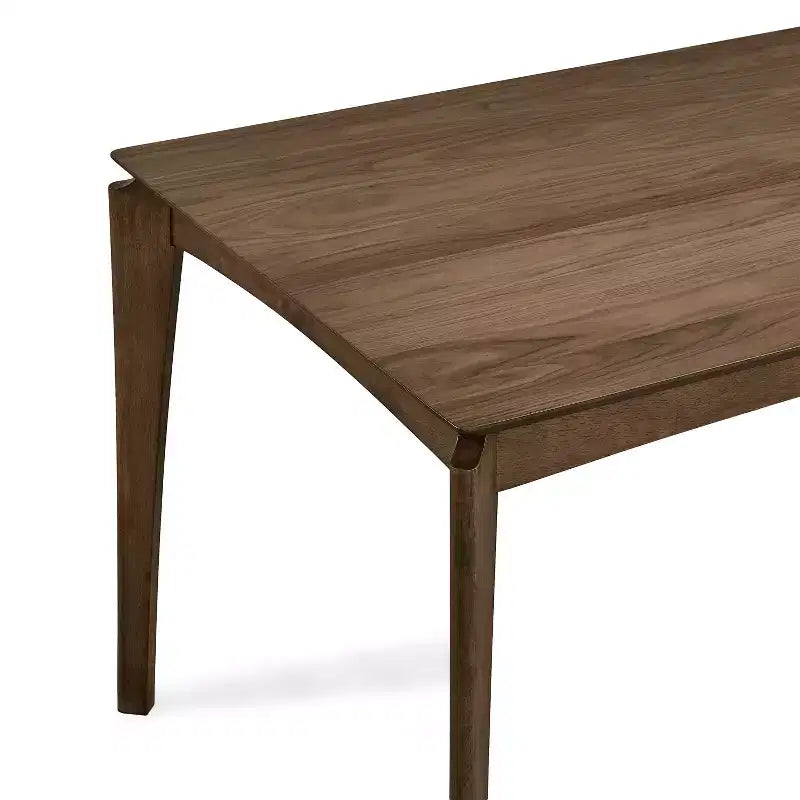 Mid-Century Modern Wood and Fabric 7-Piece Dining Set
