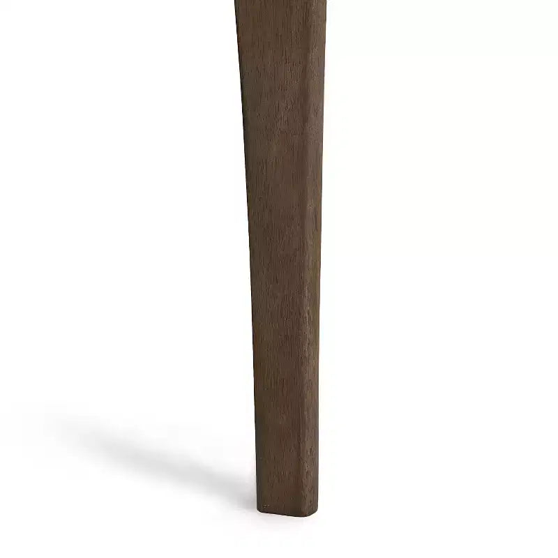 Mid-Century Modern Wood and Fabric 7-Piece Dining Set
