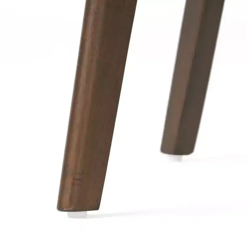 Mid-Century Modern Wood and Fabric 7-Piece Dining Set
