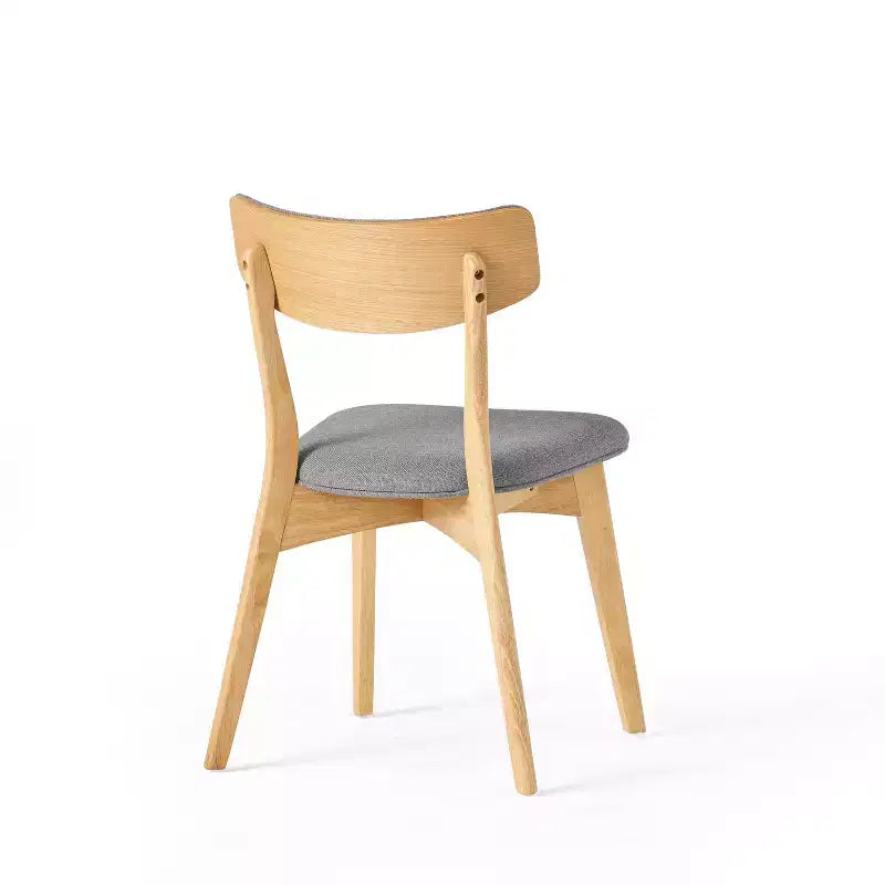Mid-Century Modern Wood and Fabric 7-Piece Dining Set