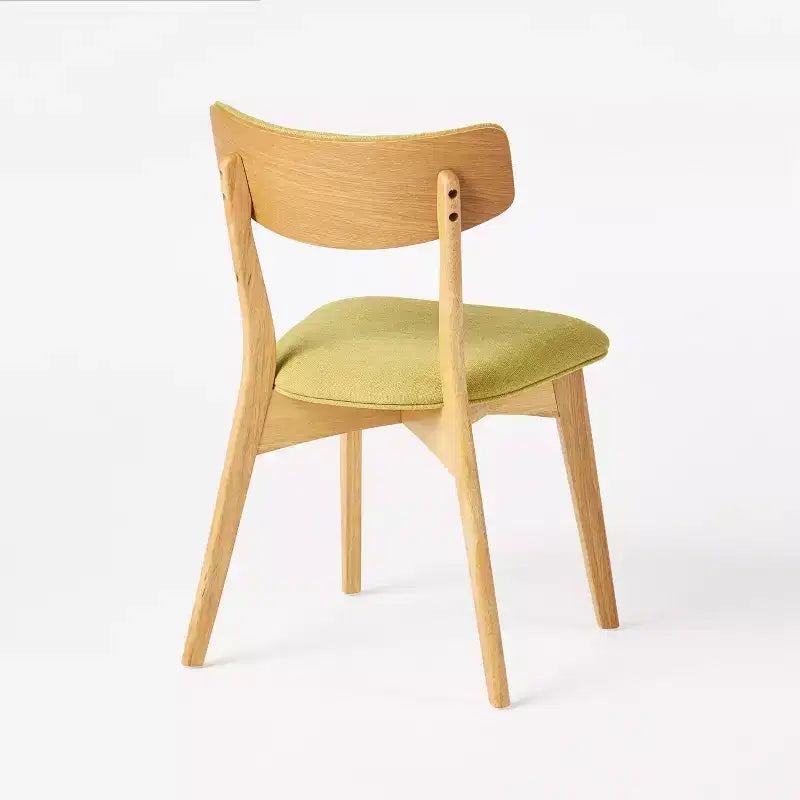 Mid-Century Modern Wood and Fabric 7-Piece Dining Set
