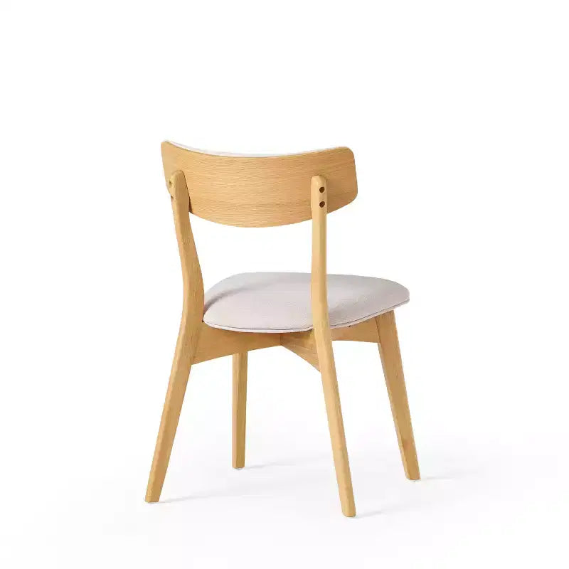 Mid-Century Modern Wood and Fabric 7-Piece Dining Set