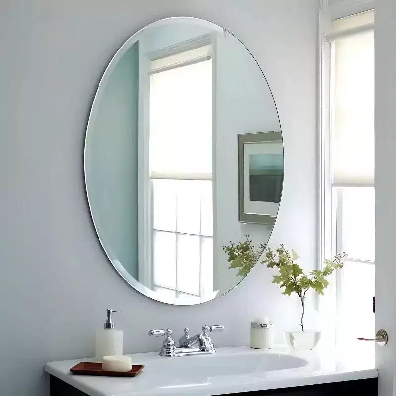 Frameless Oval Wall Mirror for Bathroom/Vanity