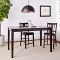 Counter Height Dining Table, Rustic Mahogany Finish, 36x60"