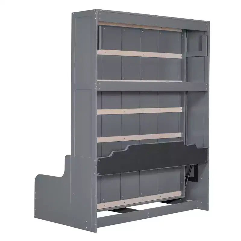 Queen Size Murphy Bed Wall Bed, Folds into Cabinet with Cushion, Easy-to-Use