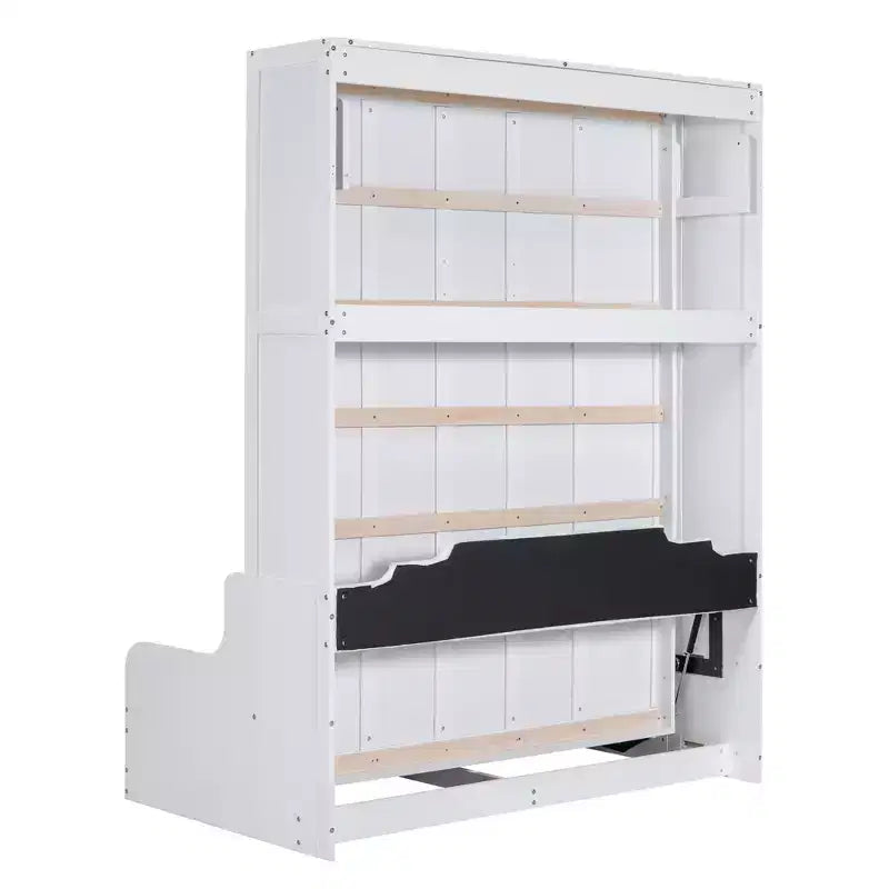 Queen Size Murphy Bed Wall Bed, Folds into Cabinet with Cushion, Easy-to-Use