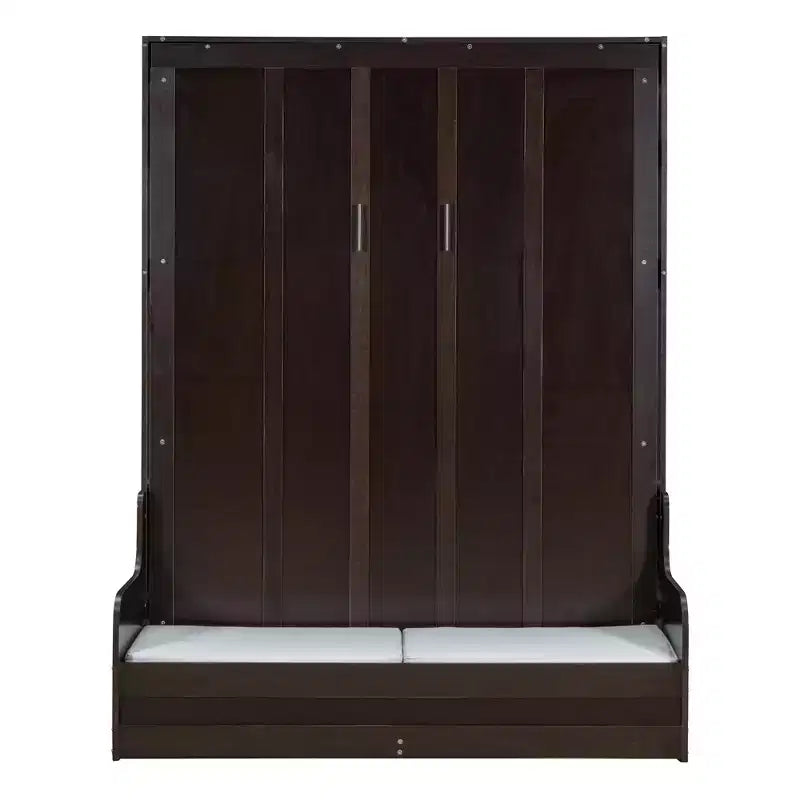 Queen Size Murphy Bed Wall Bed, Folds into Cabinet with Cushion, Easy-to-Use