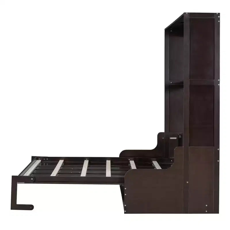 Queen Size Murphy Bed Wall Bed, Folds into Cabinet with Cushion, Easy-to-Use