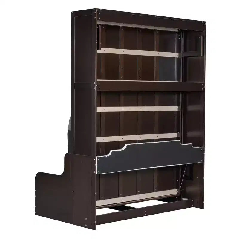 Queen Size Murphy Bed Wall Bed, Folds into Cabinet with Cushion, Easy-to-Use