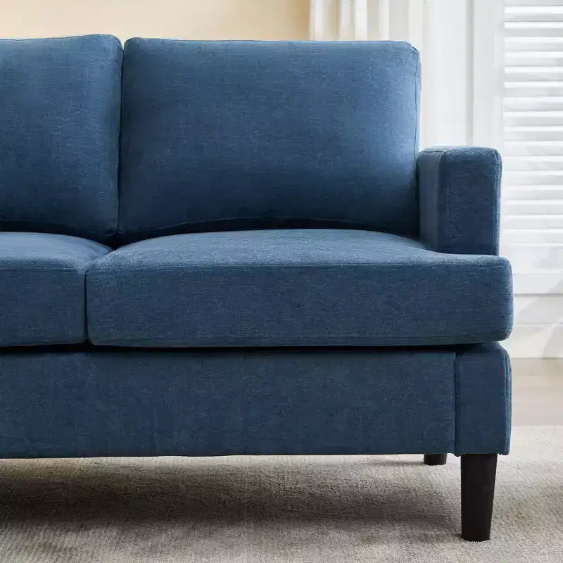 3-Seater Modern Fabric Sofa with Wooden Frame and Comfortable Cushions