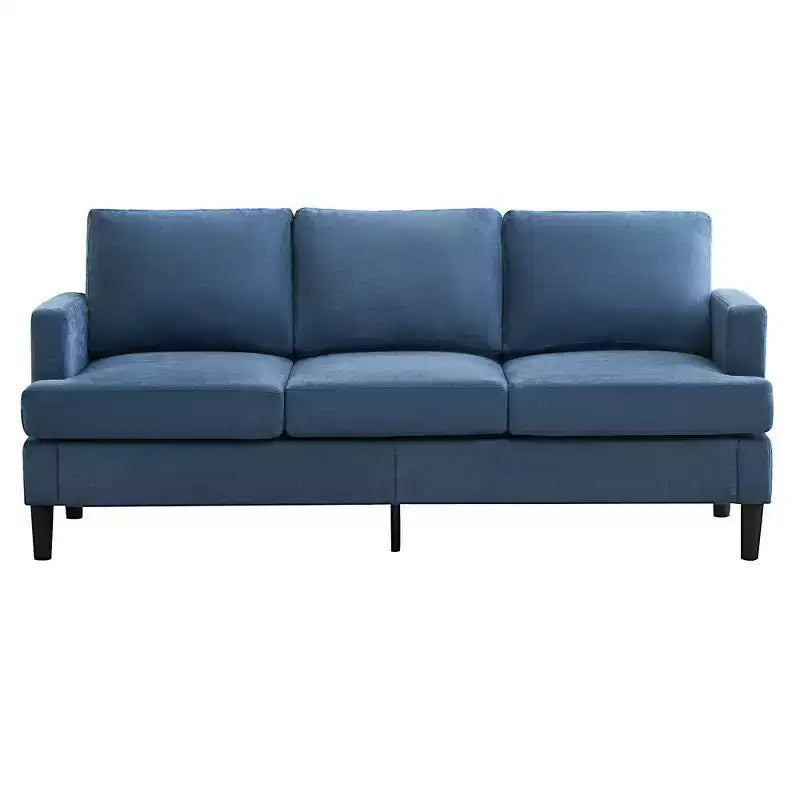 3-Seater Modern Fabric Sofa with Wooden Frame and Comfortable Cushions