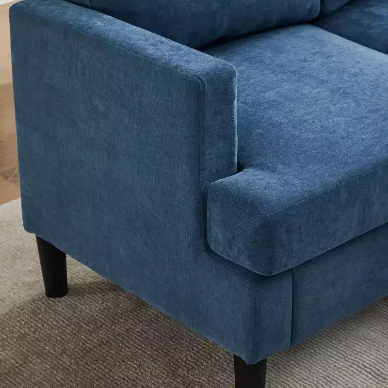 3-Seater Modern Fabric Sofa with Wooden Frame and Comfortable Cushions