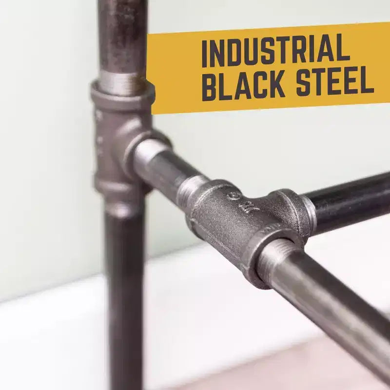 Industrial H-Frame Steel Pipe Desk