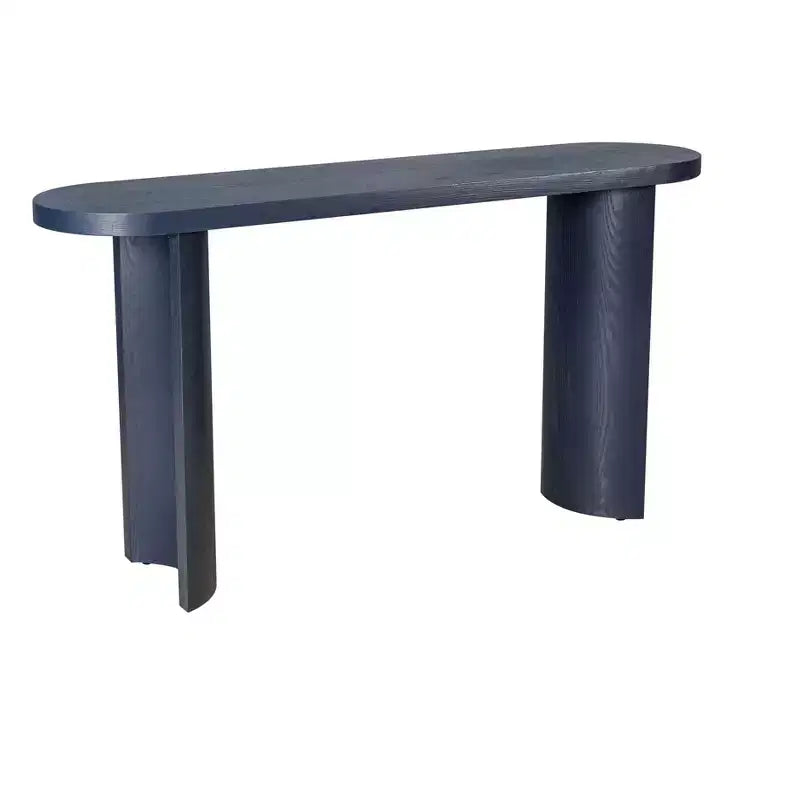 60-Inch Minimalist Entryway Console Table with Curved Legs and Thick Tabletop