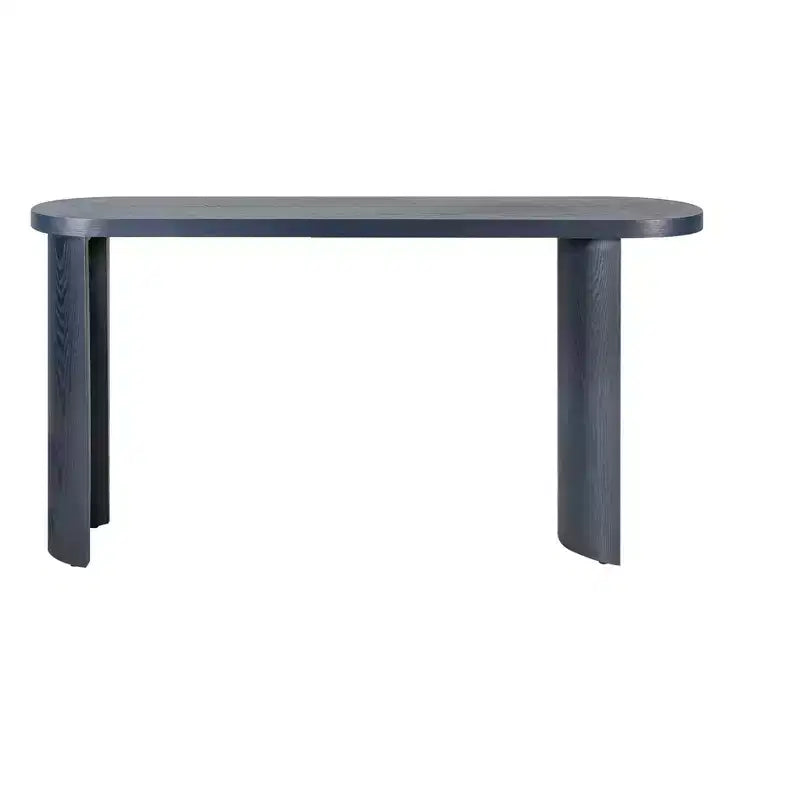 60-Inch Minimalist Entryway Console Table with Curved Legs and Thick Tabletop