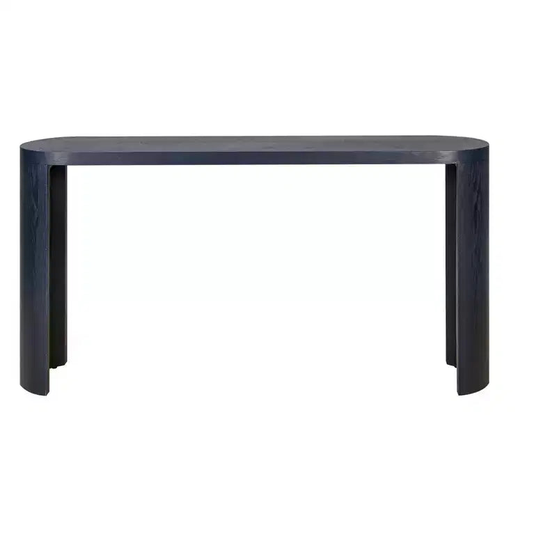 60-Inch Minimalist Entryway Console Table with Curved Legs and Thick Tabletop