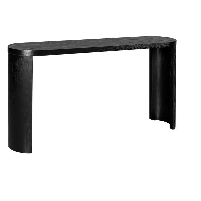 60-Inch Minimalist Entryway Console Table with Curved Legs and Thick Tabletop