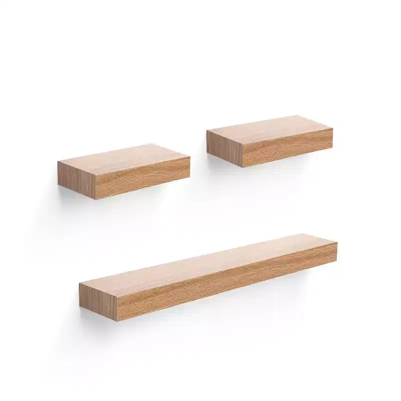 Floating Wall Shelves with Invisible Brackets, Wood Storage for Bathroom, Bedroom, Living Room, Kitchen