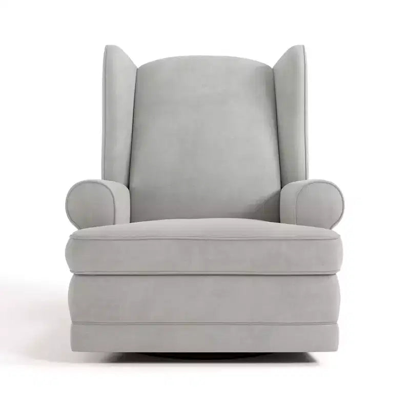 Wingback Upholstered Recliner Glider with USB Charging
