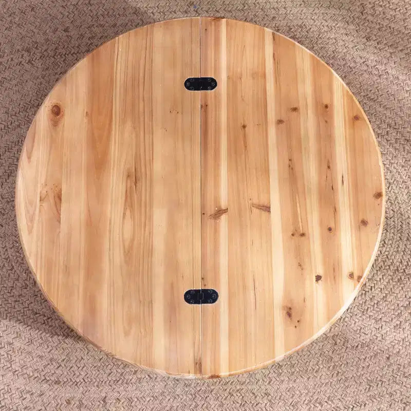 Round Lift-Top Coffee Table with Hidden Storage
