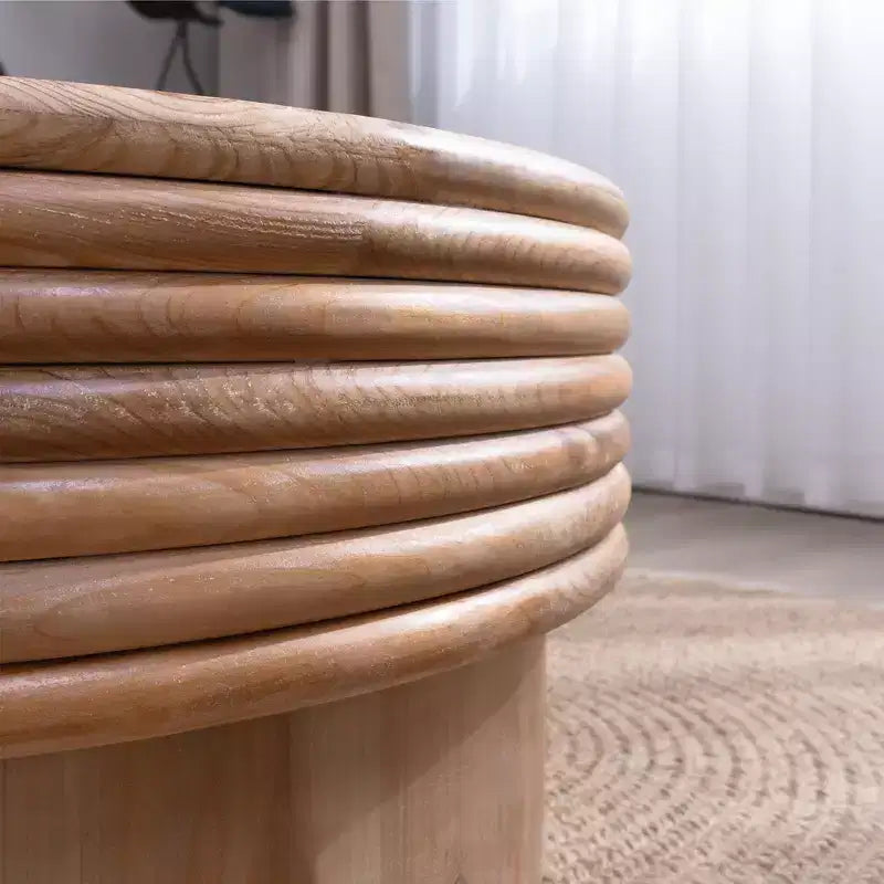 Round Lift-Top Coffee Table with Hidden Storage