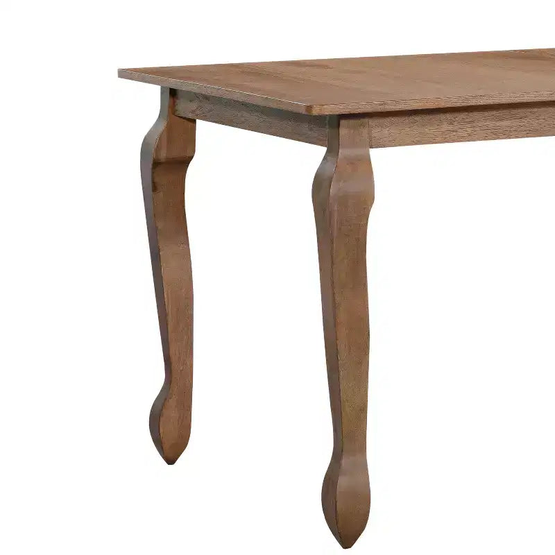 Christopher Knight Home Thaddea 7-Piece Farmhouse Expandable Rubberwood Dining Set with Rattan Fabric Upholstered Chairs