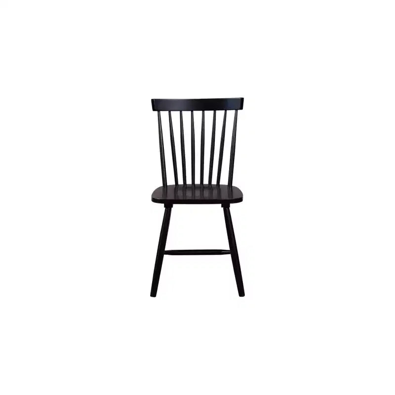 Windsor Dining Side Chairs, Set of 2, Black