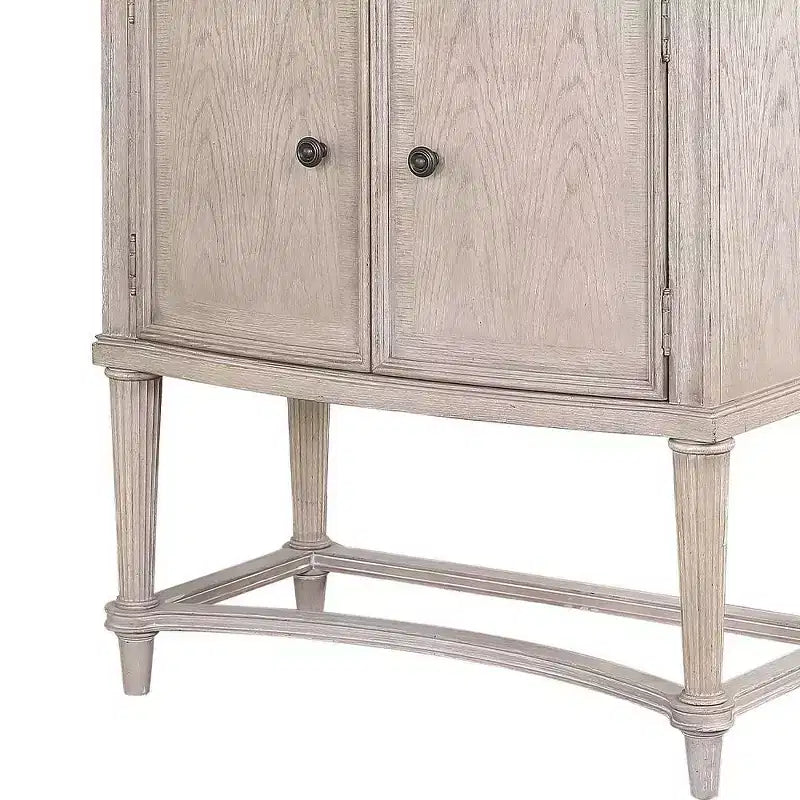 Vintage Antique Champagne Wine Cabinet with Tapered Legs
