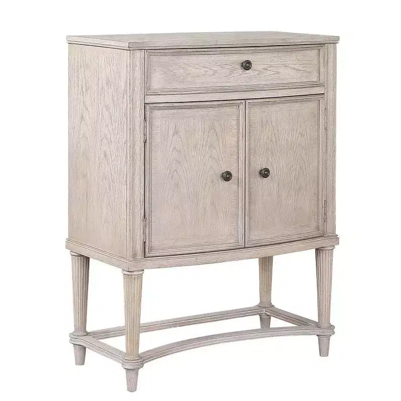 Vintage Antique Champagne Wine Cabinet with Tapered Legs