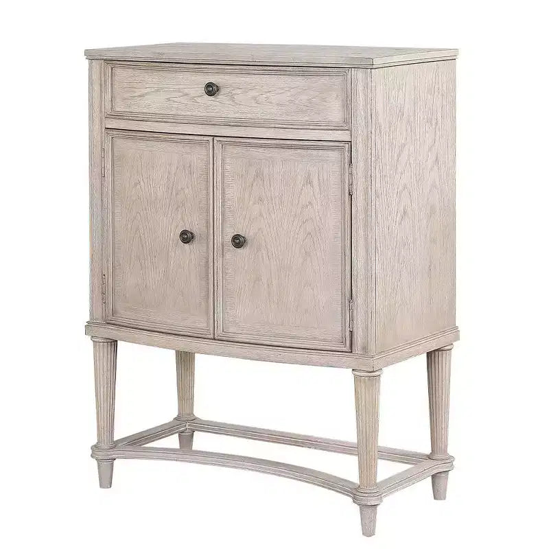 Vintage Antique Champagne Wine Cabinet with Tapered Legs