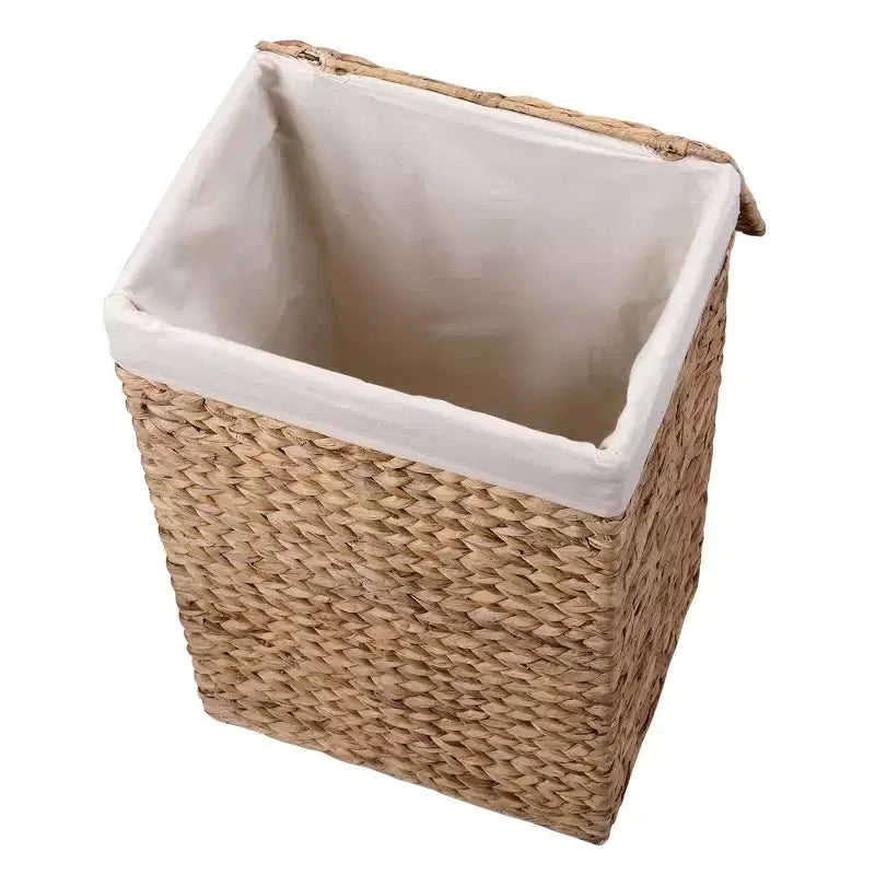 Handmade Wicker Laundry Hampers with Lids, Set of 2, Natural