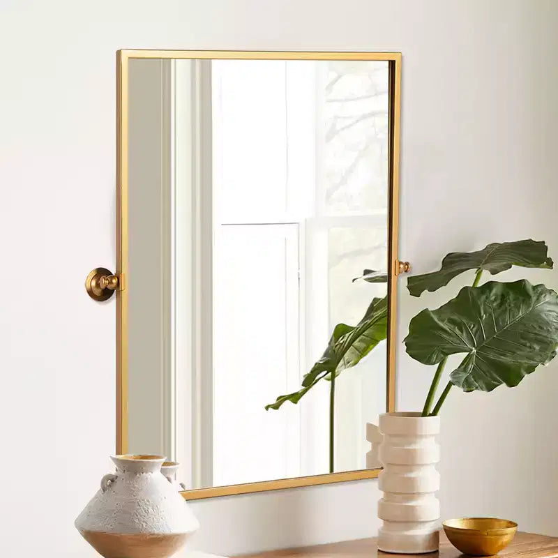 Metal Frame Pivot Bathroom Vanity Mirror