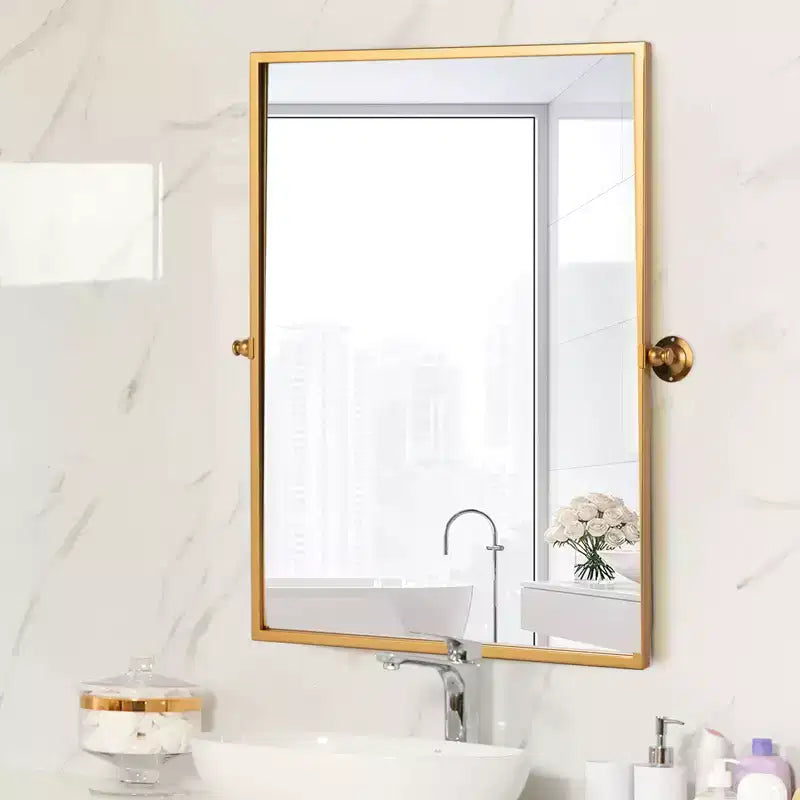 Metal Frame Pivot Bathroom Vanity Mirror