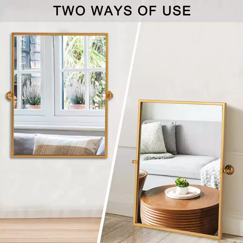 Metal Frame Pivot Bathroom Vanity Mirror