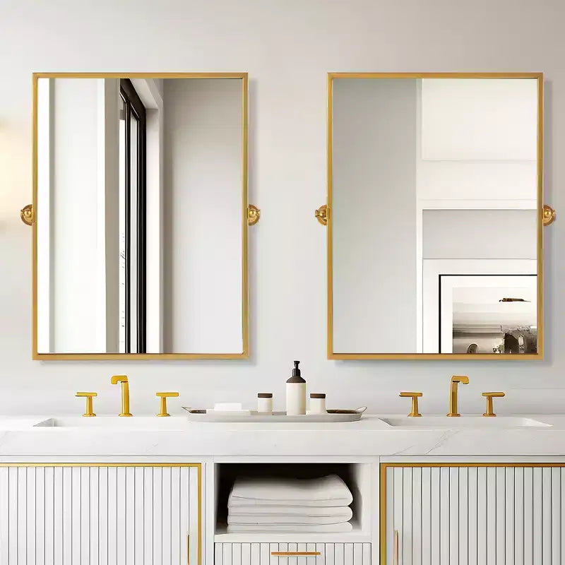 Metal Frame Pivot Bathroom Vanity Mirror