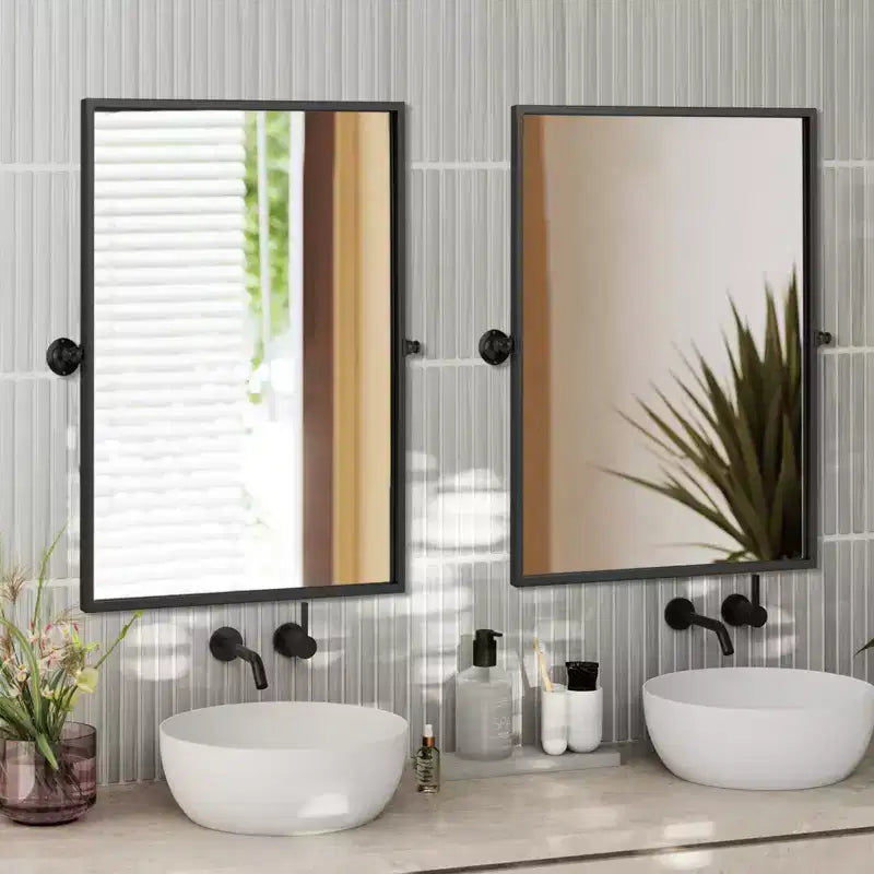Metal Frame Pivot Bathroom Vanity Mirror