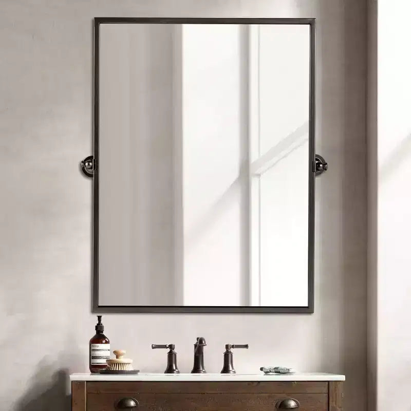 Metal Frame Pivot Bathroom Vanity Mirror
