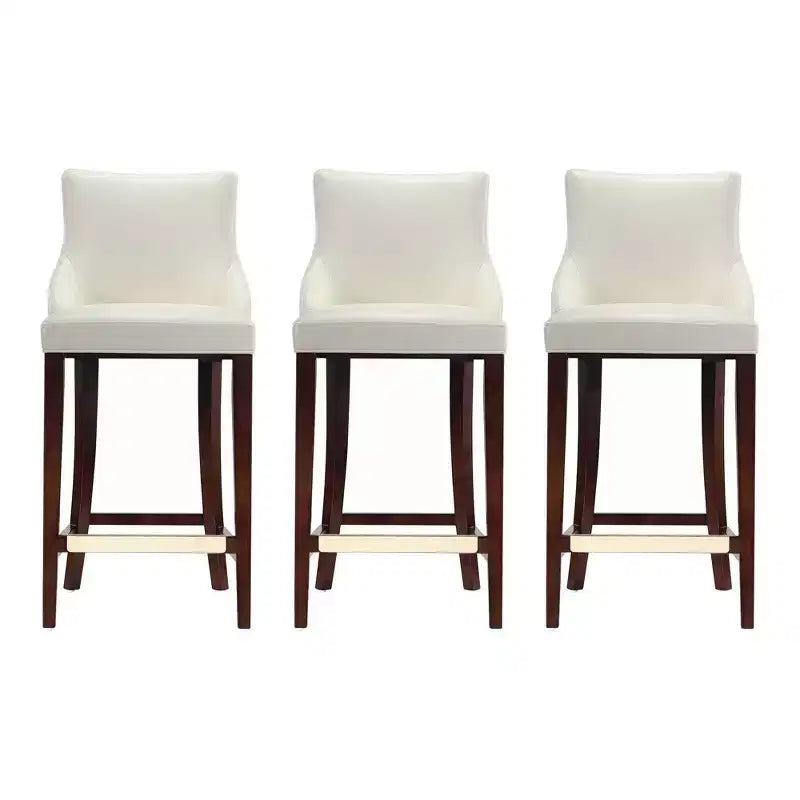 Manhattan Comfort Set of 3 Shubert Modern Leatherette Upholstered Barstools