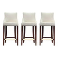Manhattan Comfort Set of 3 Shubert Modern Leatherette Upholstered Barstools