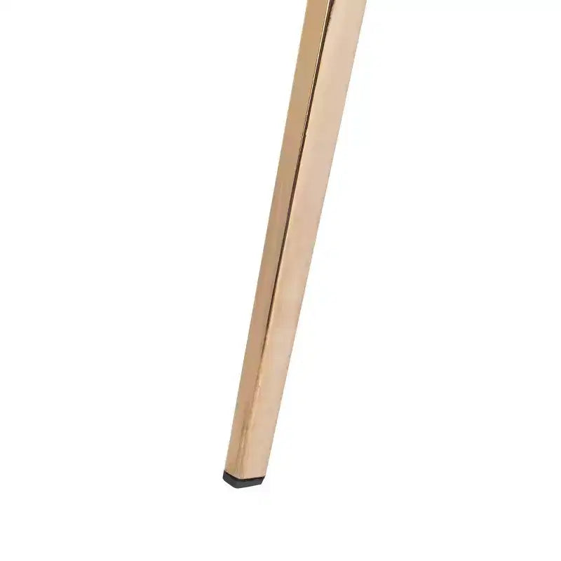 Modern Bar Stool with Stainless Steel Frame, Brown & Copper, PU Seat