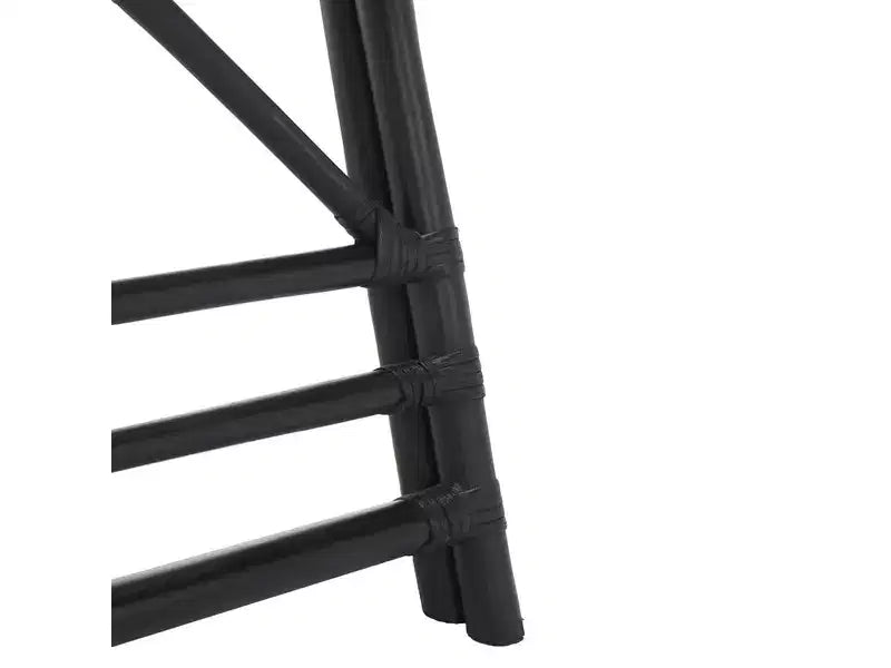Rattan Folding Accent Chair, Set of 2, Black