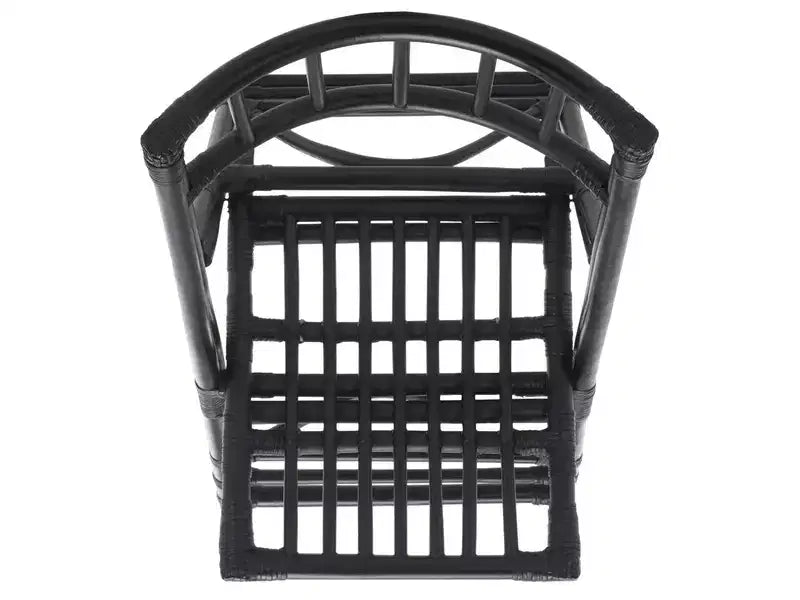 Rattan Folding Accent Chair, Set of 2, Black