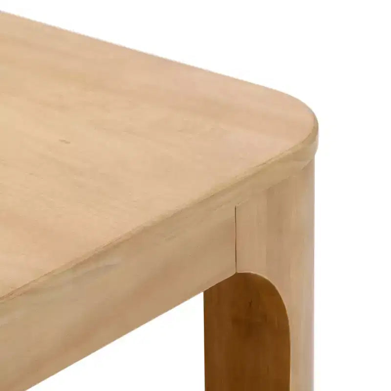 20" Solid Wood Square Side Table with Shelf for Living Room