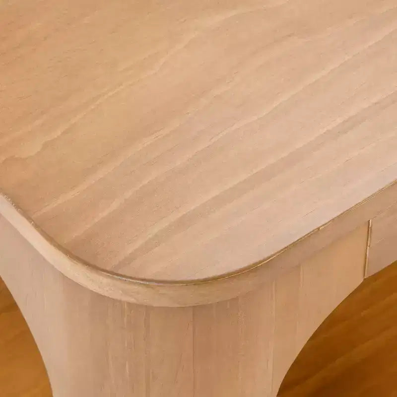20" Solid Wood Square Side Table with Shelf for Living Room