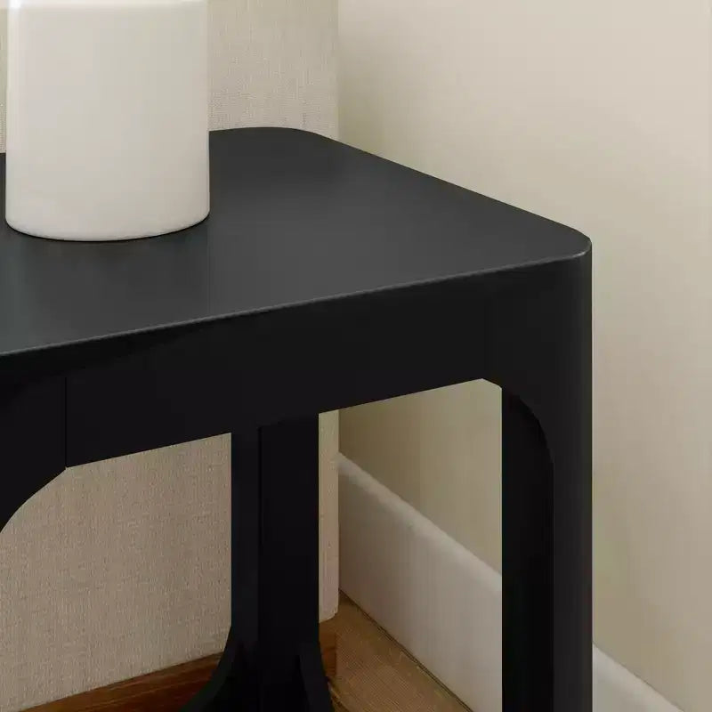 20" Solid Wood Square Side Table with Shelf for Living Room