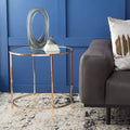 Round Polished Gold Side Table
