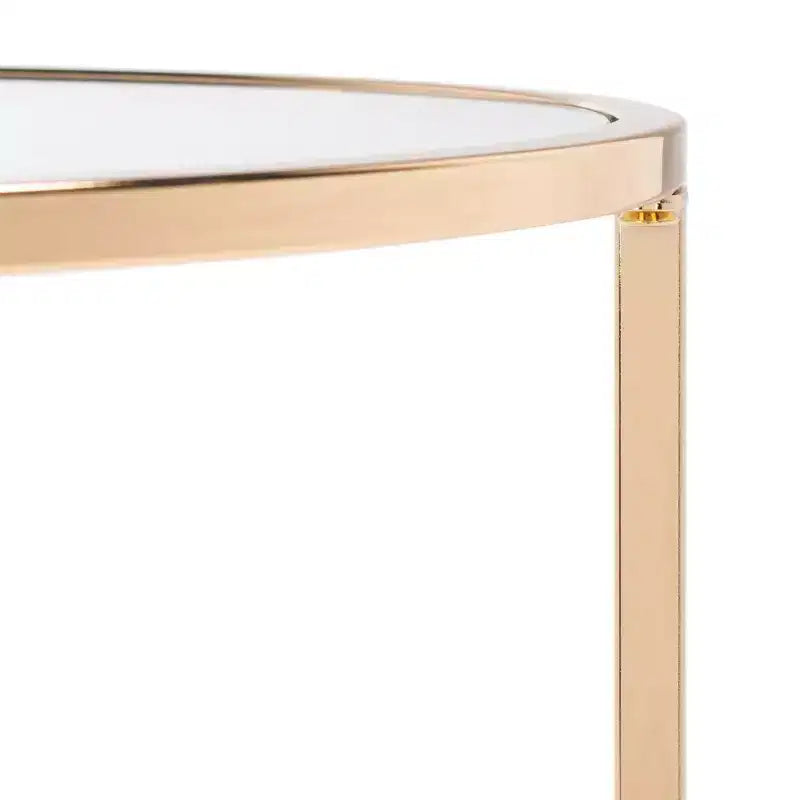 Round Glam Side Table - Polished Gold